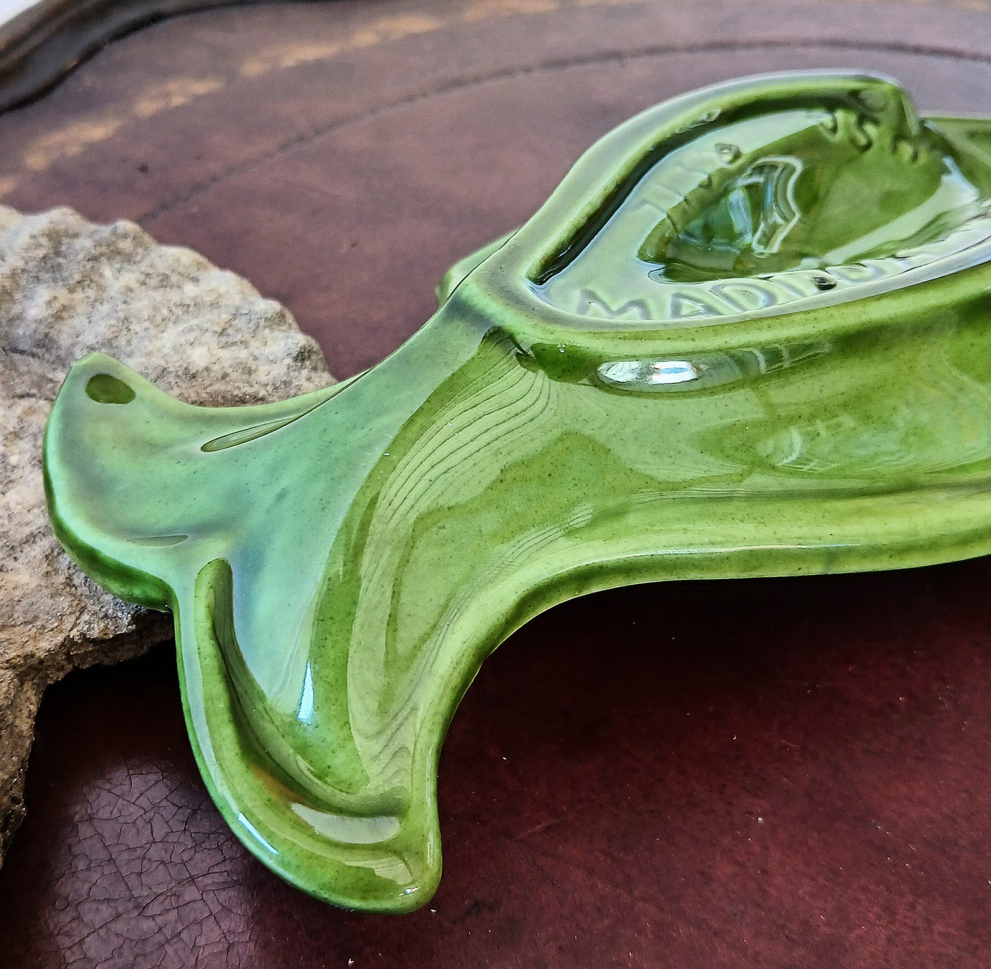 Unique Green Foo Doo Maddux of California Pottery 7132 Ashtray