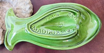 Unique Green Foo Doo Maddux of California Pottery 7132 Ashtray