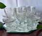 Stunning Set of 10 Vintage Heisey Ipswich Footed Short and Tall Sherbet Glasses